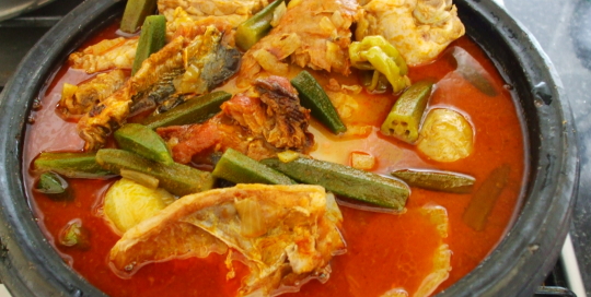 Fufu with palmnut soup