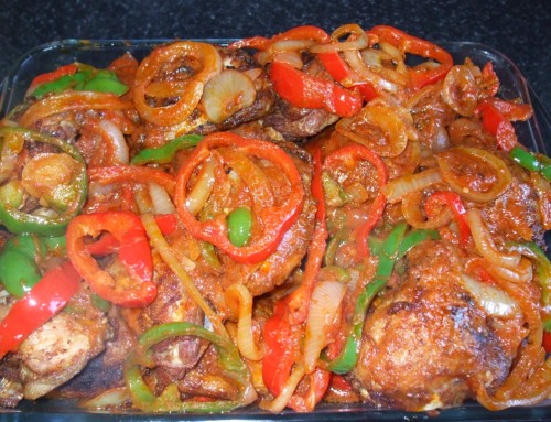 Garnished Fried Chicken Thighs