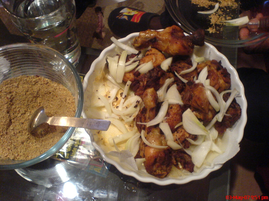 Spicy fried chicken with homemade suya pepper