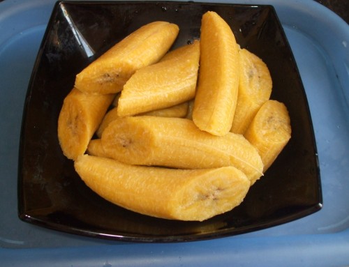 Cooked unripe plantain