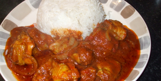 rice with chicken curry